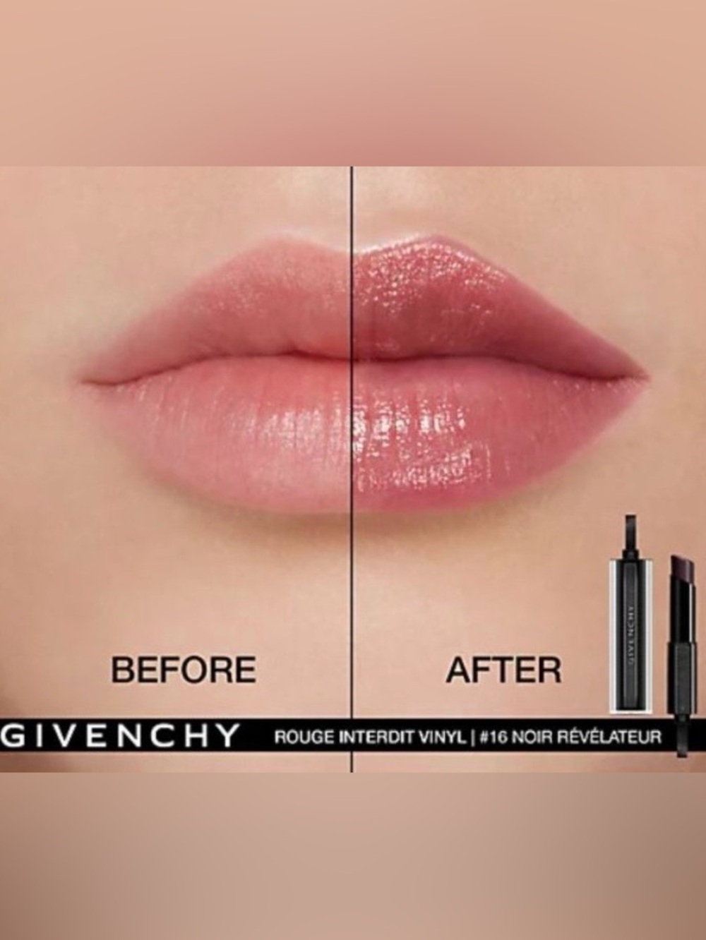 Givenchy 16 NOIR Revelateur Rouge Interdit Vinyl Enhancing Lipstick 💄 - Picture 5 of 9